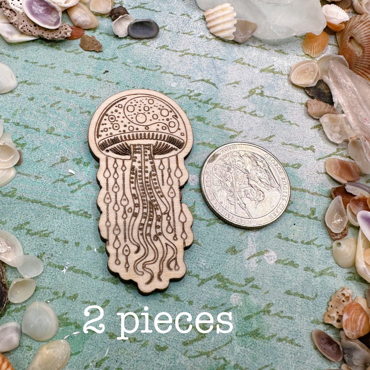 Jellyfish Wood Pieces for Crafts