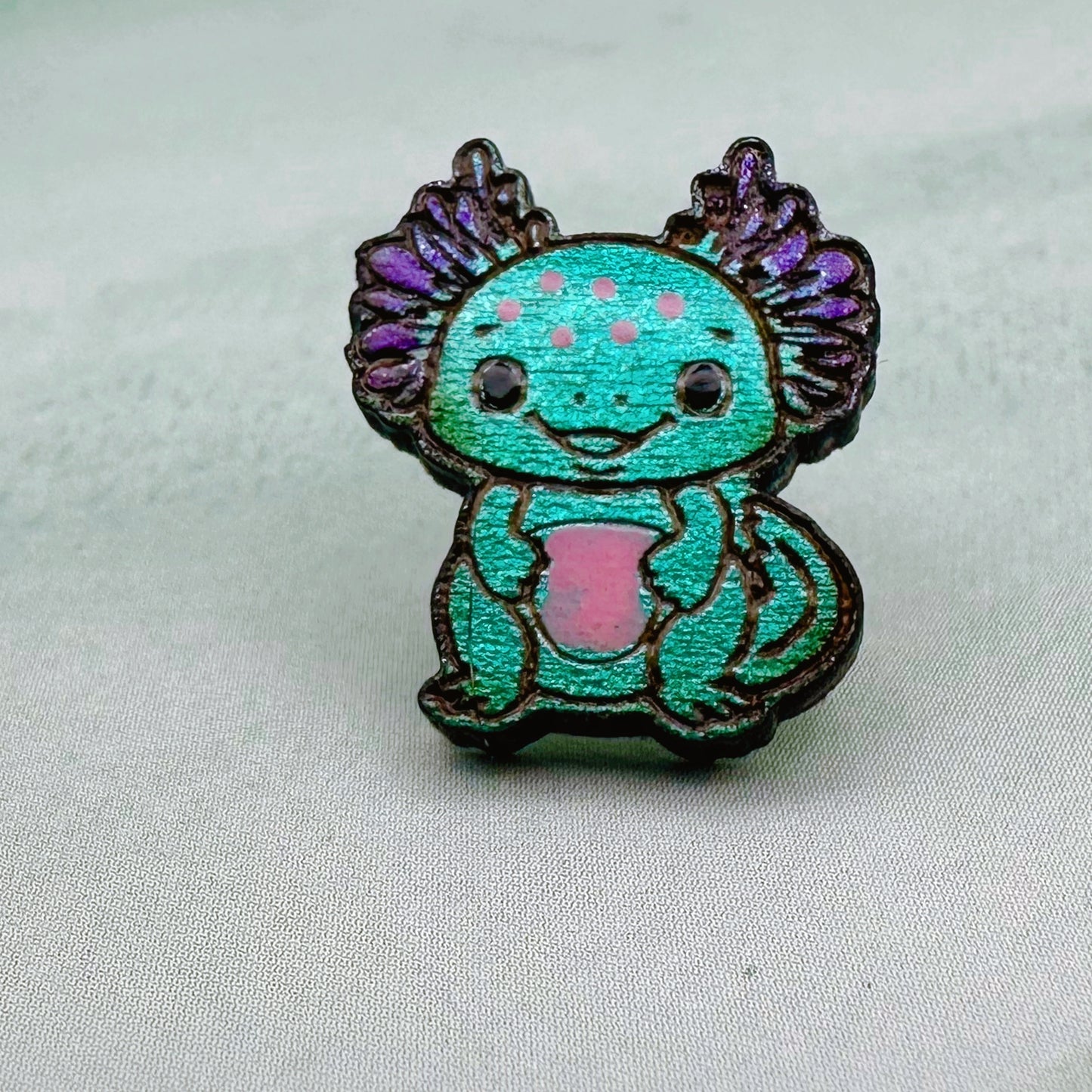 Adorable Axolotl Earrings or Pins