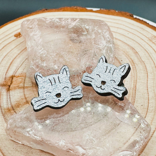 Happy Cat Studs in a wood gift box