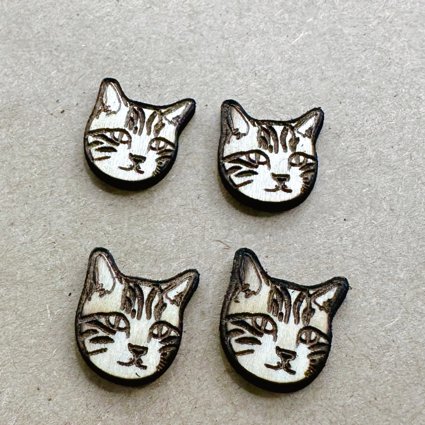 Tabby Cat Face Wood Blanks