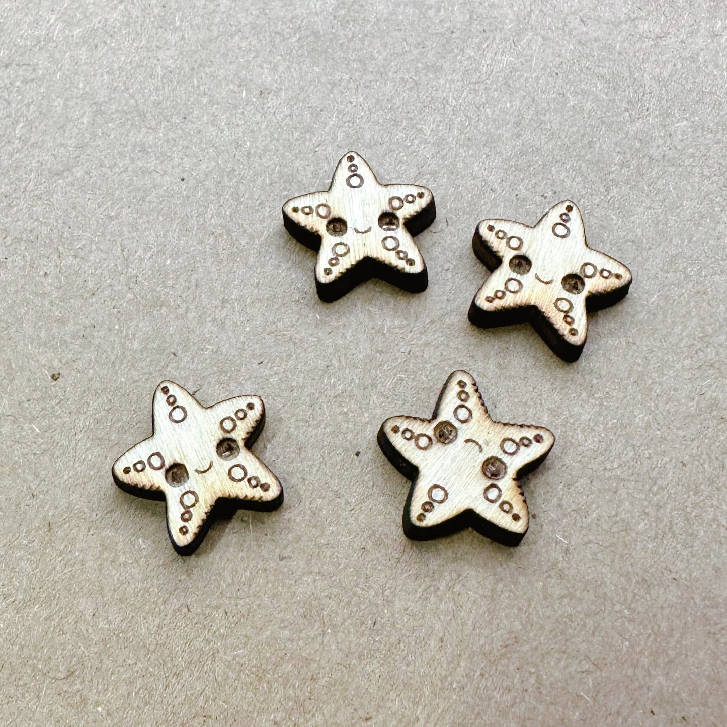 Kawaii Starfish Wood Earring Blanks