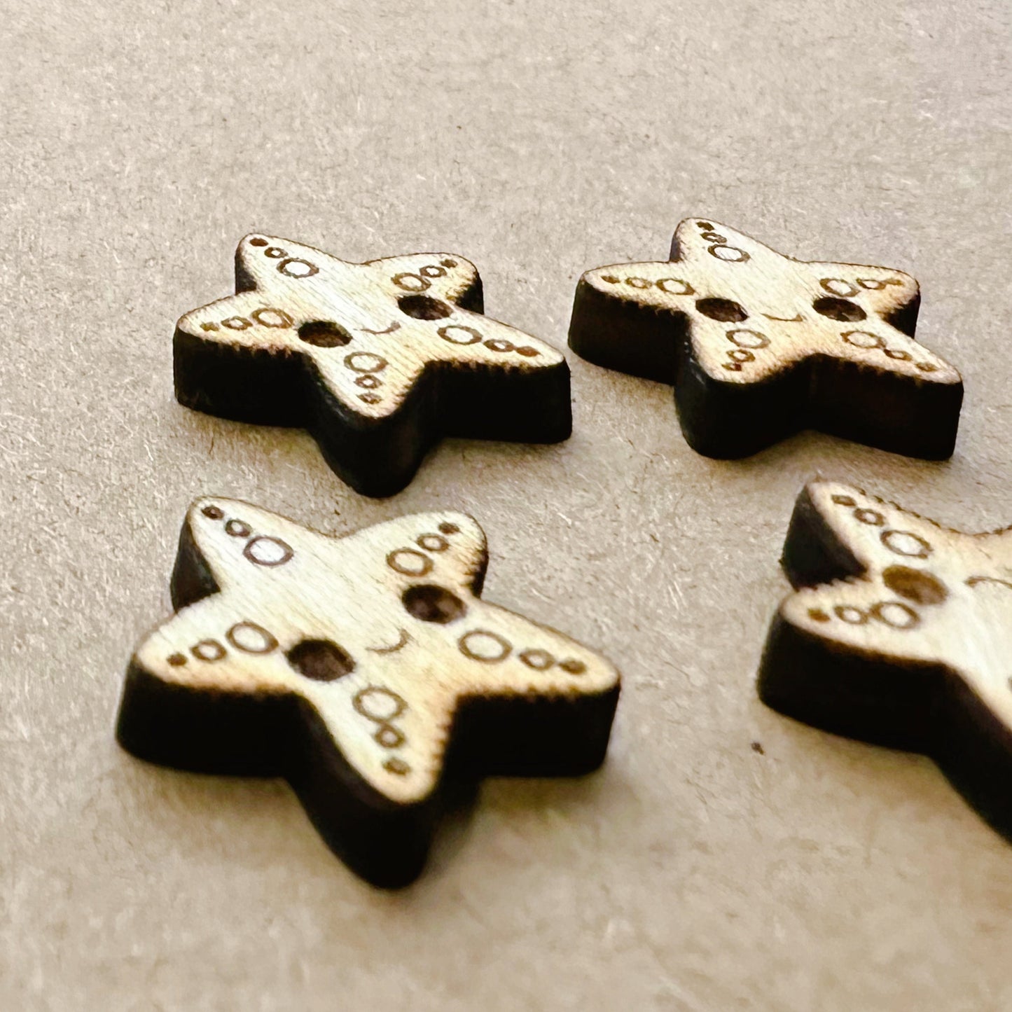 Kawaii Starfish Wood Earring Blanks