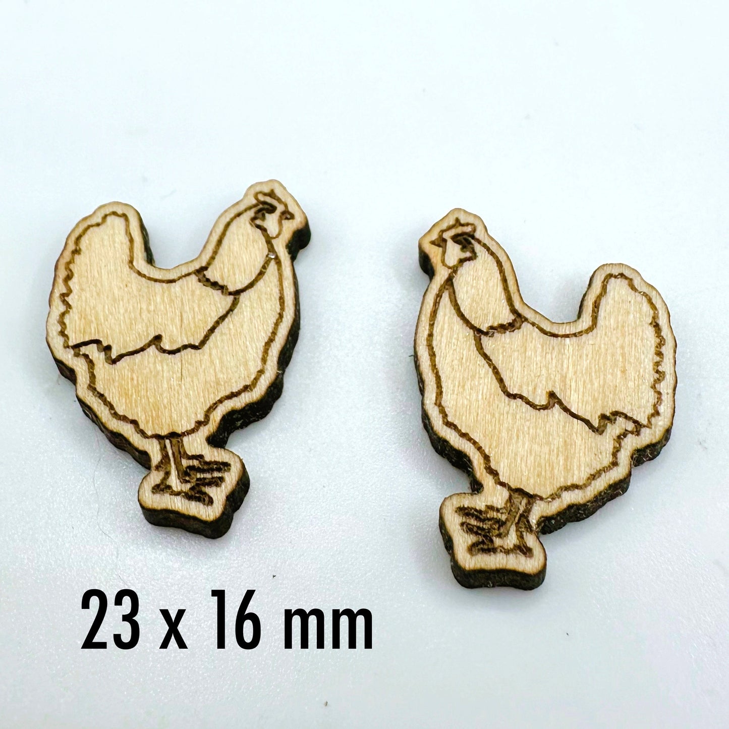 Chicken Wood Earring Blanks