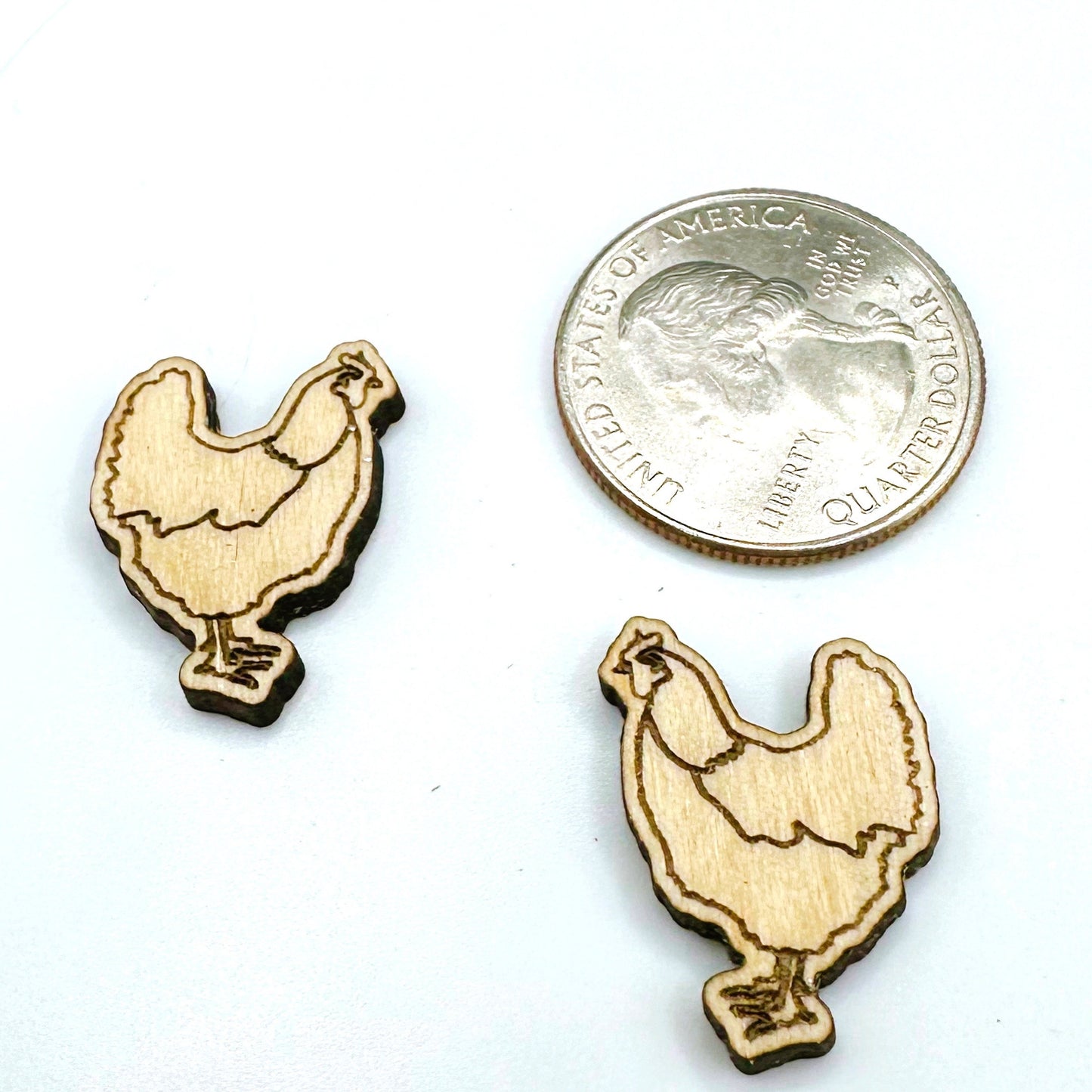 Chicken Wood Earring Blanks