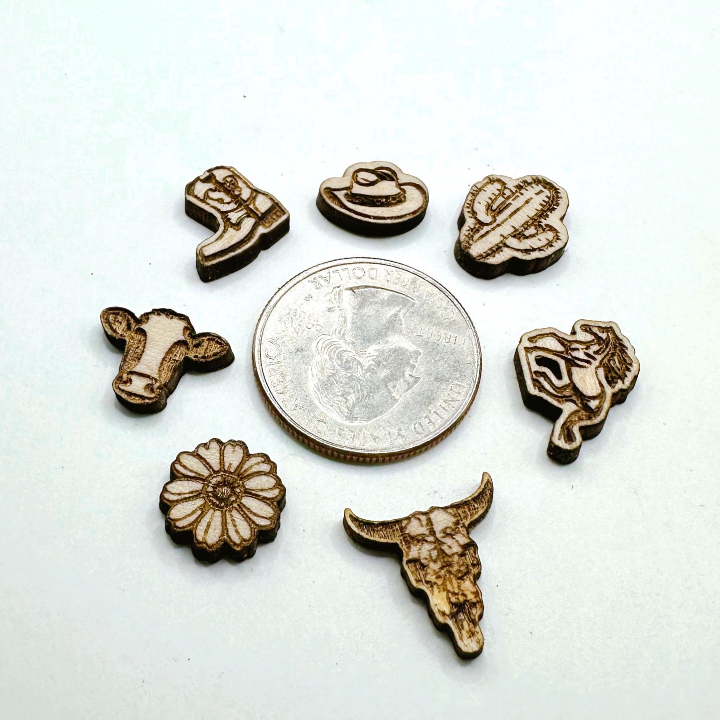 Mini Laser Cut Country Western Charms for Earrings, Jewelry Making, or Crafts for Cowboy or Cowgirl