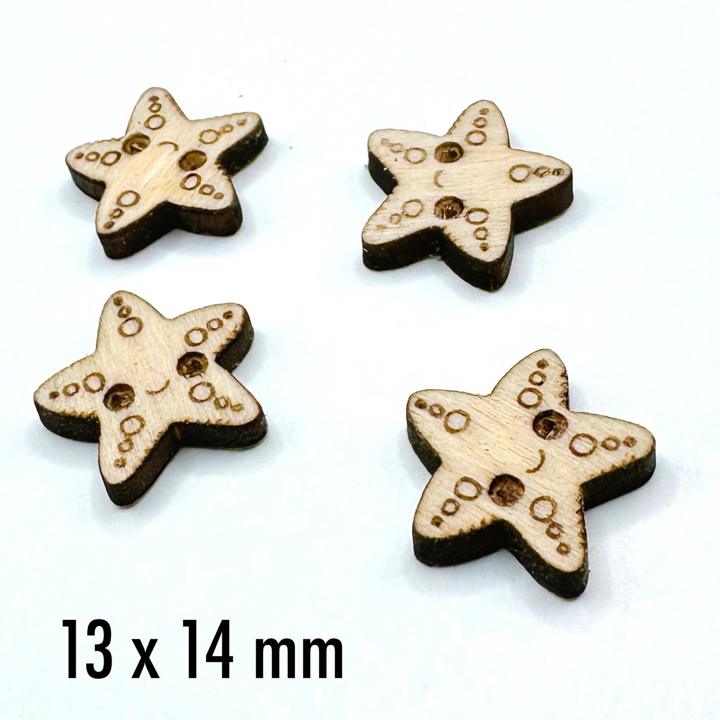 Kawaii Starfish Wood Earring Blanks