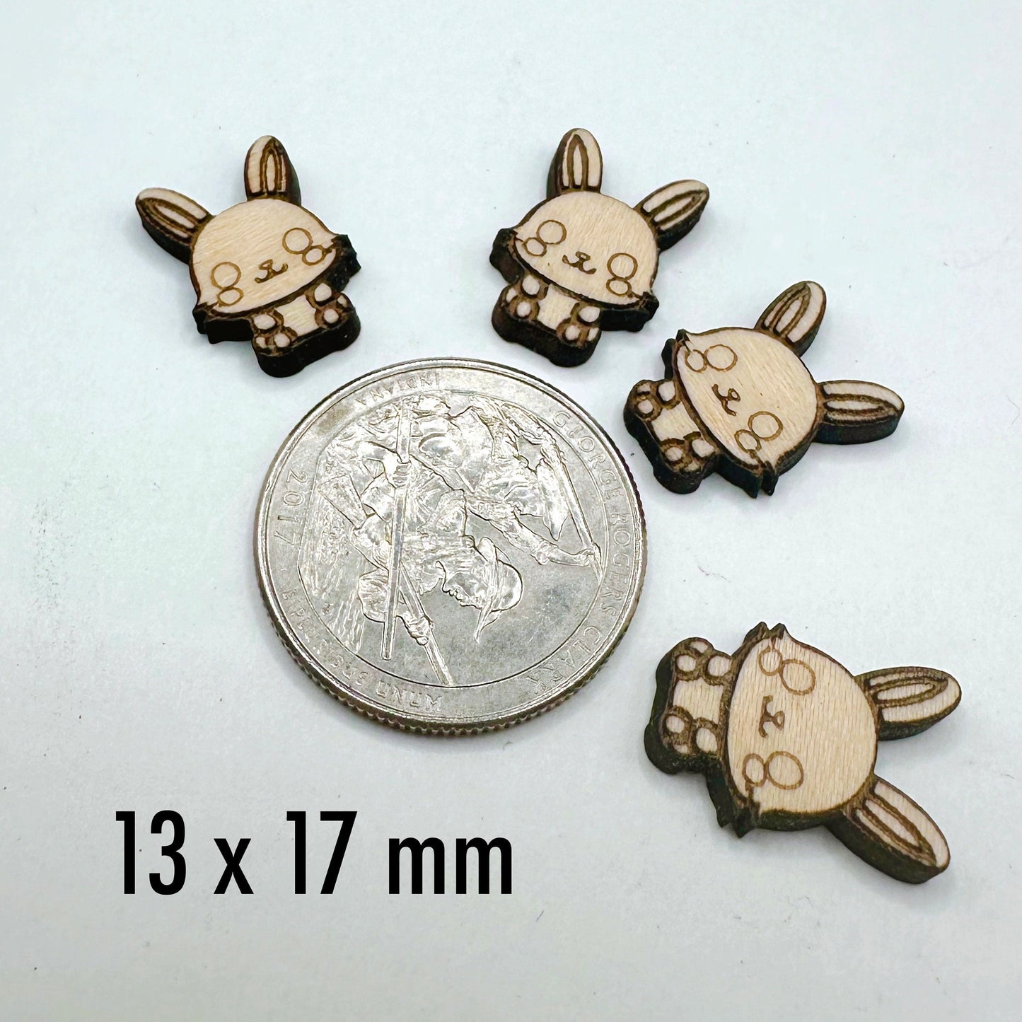 Bunny Wood Earring Blanks