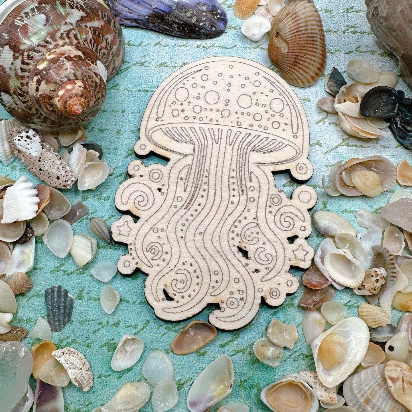 Jellyfish Wood Pieces for Crafts