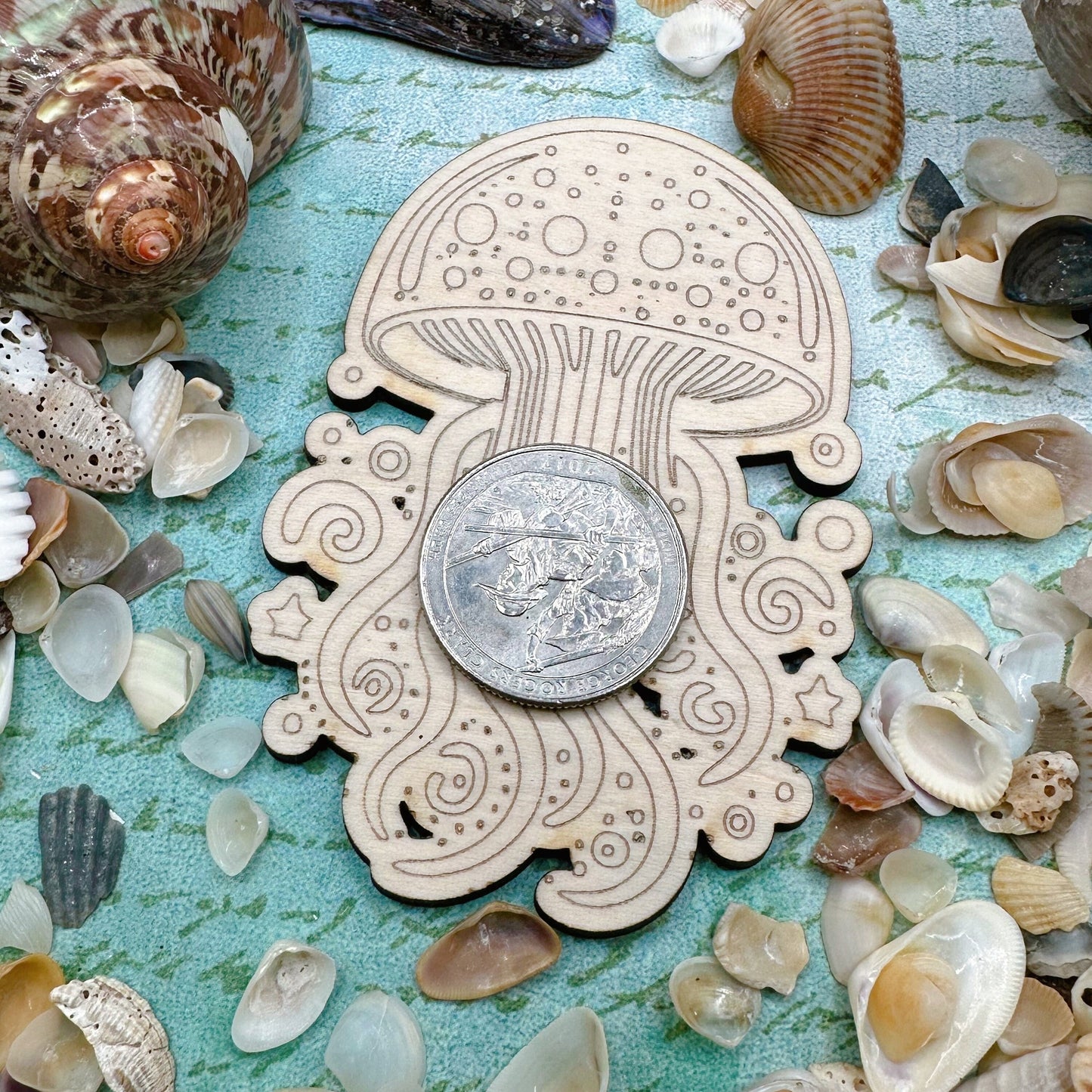 Jellyfish Wood Pieces for Crafts