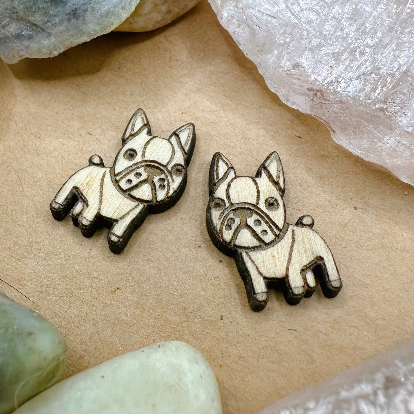 Boston Terrier Dog Mini Laser Cut Wood Pieces