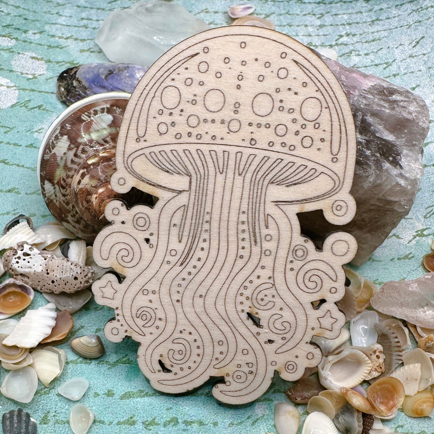 Jellyfish Wood Pieces for Crafts