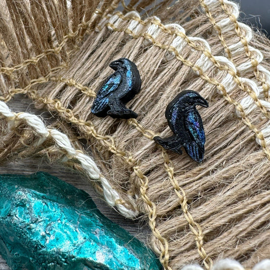 Crow Studs in a wood gift box